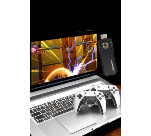 8K Android TV Gme Stick Video Oyun Konsolu Aile Retro 35000 Oyunlu Çift Kollu