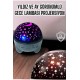 Gece Lambası Projeksiyon Görünümlü Şarjlı Yıldızlı Yuvarlak