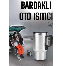 Kettle Kapaklı Araç İçi Termos Tüm Arabalara Uyumlu Çakmaklık Girişli Su Isıtıcı Bardak