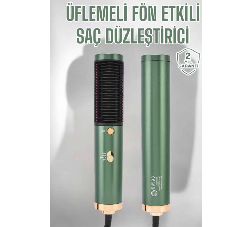 Üflemeli Fön Tarak Düzleştirici Seramik Kaplama Elektriklenme Karşıtı
