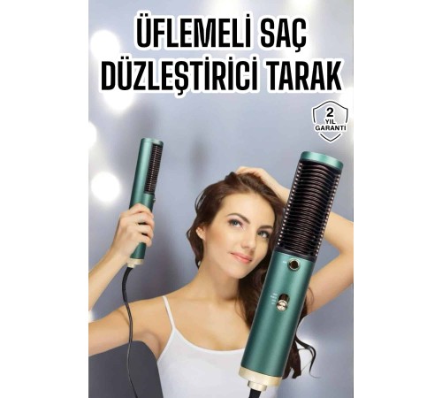 Fön Tarak Saç Düzleştirici Üflemeli Fön Makinesi Sıkı Dişli Taşınabilir