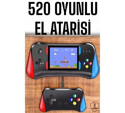 Gamepad Joystick 500 Oyunlu Retro Oyun Konsolu Tv Bağlantı Özellikli 2 Kişilik Destekli