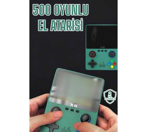 3.5 İnç Ekran 1000 Oyunlu Oyun Konsolu El Atarisi Miüzik Dinleme ve Kitap Okuma