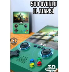 Çocuklara Özel 666 Oyunlu X6 Atari Video İzleme ve Müzik Dinleme