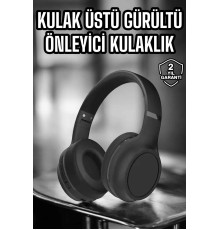 Kulak Üstü Kablosuz Bluetooth Kulaklık Gürültü Önleyici Ayarlanabilir