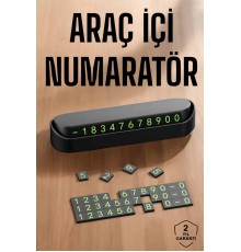 Araç İçi Numaratör Numaralık Torpido Üstü Açılır Kapanır Telefon Numarası Bırakma