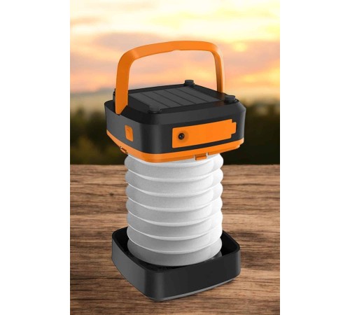 Güneş Enerjili Led Lamba Kamp Lambası Katlanabilir Lamba USB Şarjlı