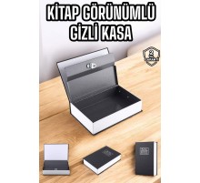 Gizli Kasa İngilizce Sözlüğü Kitap Görünümlü Anahtarlı Gizli Mini Çelik Kasa Kilitli