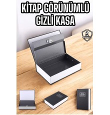 Gizli Kasa İngilizce Sözlüğü Kitap Görünümlü Anahtarlı Gizli Mini Çelik Kasa Kilitli