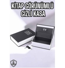 Büyük Boy Anahtarlı Kitap Görünümlü Gizli Kasa Çelik Kasa Altın Kasası