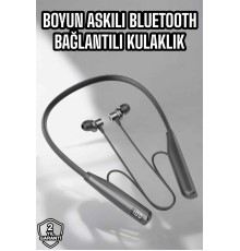 Boyun Bantlı Bluetooth Kulaklık Yüksek Ses Kaliteli 100 Saat Kulaklık