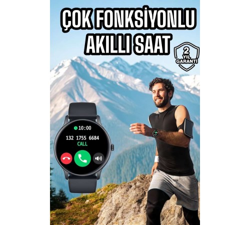 Akıllı Saat Çok Fonksiyonlu Sesli Görüşme NFC Uyumlu Amoled Ekran
