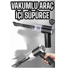 Araç İçi Süpürge Filtreli Şarjlı Süpürge Vakumlu Yıkanabilir