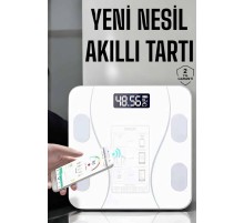 Tartı Baskül Dijital Elektronik Tartı Vücut Analiz Wifi Akıllı Yağ Ölçer