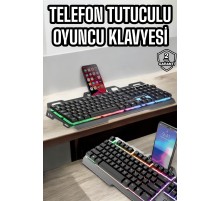 Klavyesi Q Klavye RGB Işıklı Mouse Hediyeli