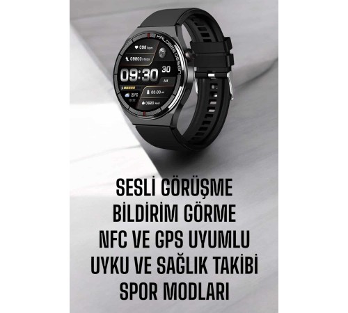 Akıllı Saat Nabız Sensörlü Bildirim Görebilen Spor Modları GPS Takibi