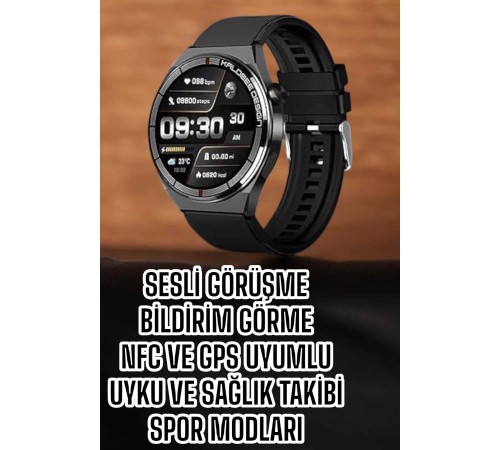 Akıllı Saat Bluetooth Bağlantılı Amoled Ekran Uyku ve Sağlık Takibi