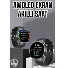 Akıllı Saat Bluetooth Bağlantılı Amoled Ekran Uyku ve Sağlık Takibi