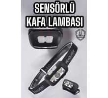 Kafa Lambası Kamp Lambası Sensörlü Şarjlı Ayarlanabilir