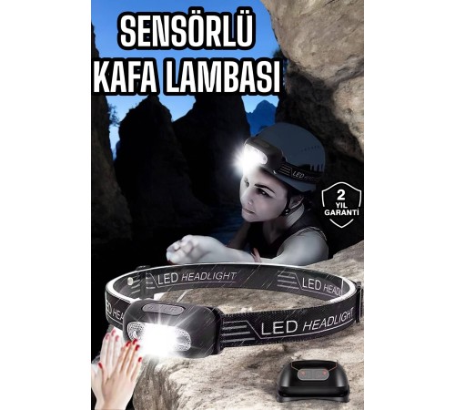Kamp Lambası Led Işık Kafa Lambası Balıkçı Lambası Ayarlanabilir
