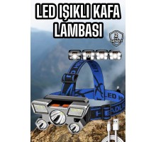 Balıkçı Kafa Lambası Led Işık 4 Farklı Mod Esnek ve Ayarlanabilir