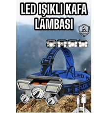 Balıkçı Kafa Lambası Led Işık 4 Farklı Mod Esnek ve Ayarlanabilir