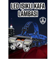 Ultra Güçlü Led Işık Şarjlı Kafa Lambası Balıkçı Lambası Kafa Feneri