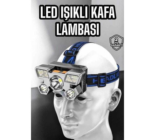 Kafa Lambası Hafif ve Esnek Çift Anahtarlı Far Led Işık Kafa Lambası Hafif ve Esnek Çift Anahtarlı Far Led Işık