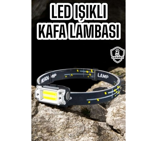 Kamp Feneri Balıkçı Feneri Başlıklı Suya Dayanıklı Kafa Lambası