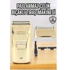 Tıraş Makinesi Paslanmaz Çelik Şarjlı Taşınabilir