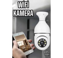 Ampul Görünümlü Güvenlik Kamerası Duylu Wifi Kamerası Dönebilen