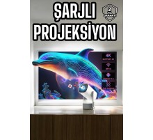 Taşınabilir Sinema Oyun Projektörü Akıllı Projeksiyon Android 11