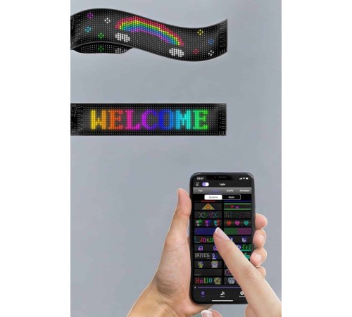 Otomobil Uyumlu Led Matrix Dijital Ekran Bluetooth Bağlantılı