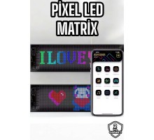 Otomobil Uyumlu Led Matrix Dijital Ekran Bluetooth Bağlantılı