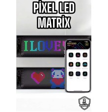 Otomobil Uyumlu Led Matrix Dijital Ekran Bluetooth Bağlantılı