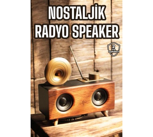 Nostaljik Görünümlü Bluetooth Bağlantılı Speaker
