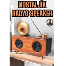 Çalar Radyo Müzik Kutusu Nostaljik Hoparlör Speaker