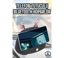 Bluetooth Hoparlör Telefon Tutuculu Akıllı Hoparlör Uzun Pil Ömrü