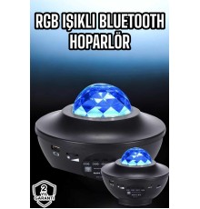 Projektör Yıldız Gece Lambası Disko Topu Bluetooth Bağlantılı Taşınabilir Şarjlı