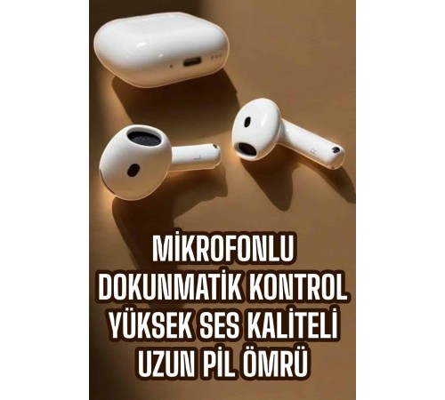 4.Nesil Kaliteli TWS Android ve İOS Uyumlu Mikrofonlu Kulaklık