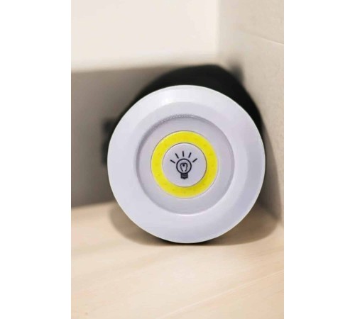 Spot Lamba Led Işık 3'lü Uzaktan Kumandalı Pilli Yapışkanlı Kablosuz