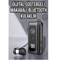 Kablolu Makaralı Bluetooth Kulaklık Uzun Pil Ömrü Dijital Göstergeli