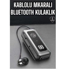 Kablolu Bluetooth Kulaklık Kulak İçi Stereo Mikrofonlu Dijital Göstergeli