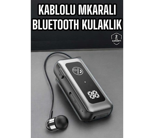 Kablolu Bluetooth Kulaklık Kulak İçi Stereo Mikrofonlu Dijital Göstergeli