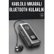 Kablolu Bluetooth Kulaklık Kulak İçi Stereo Mikrofonlu Dijital Göstergeli