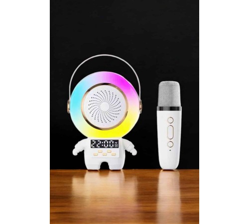 Çift Mikrofonlu Karaoke Mikrofon Bluetooth Bağlantılı Dijital Göstergeli
