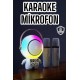Çift Mikrofonlu Karaoke Mikrofon Bluetooth Bağlantılı Dijital Göstergeli
