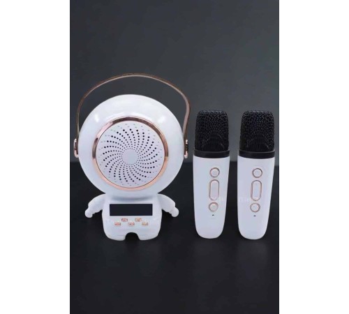 Çift Mikrofonlu Karaoke Mikrofon Bluetooth Bağlantılı Dijital Göstergeli