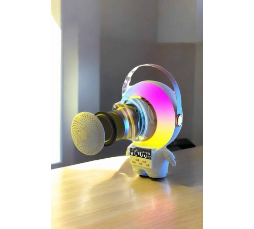 Mini Karaoke Astronot Bluetooth Speaker Karaoke Mikrofon