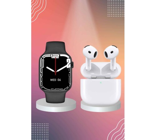 3.Nesil TWS Bluetooth Kulaklık ve Dokunmatik Ekran Akıllı Saat Sesli Görüşme